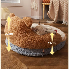 Cozy Bear Hug Cat Bed