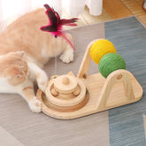 Wooden Sisal Turntable Cat Toy