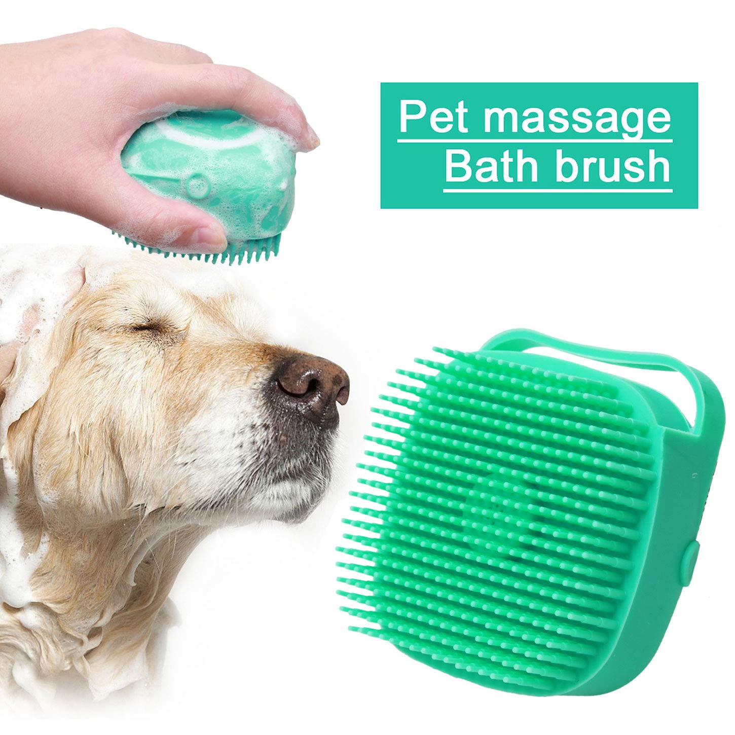 Silicone Pet Shampoo Massager & Grooming Brush