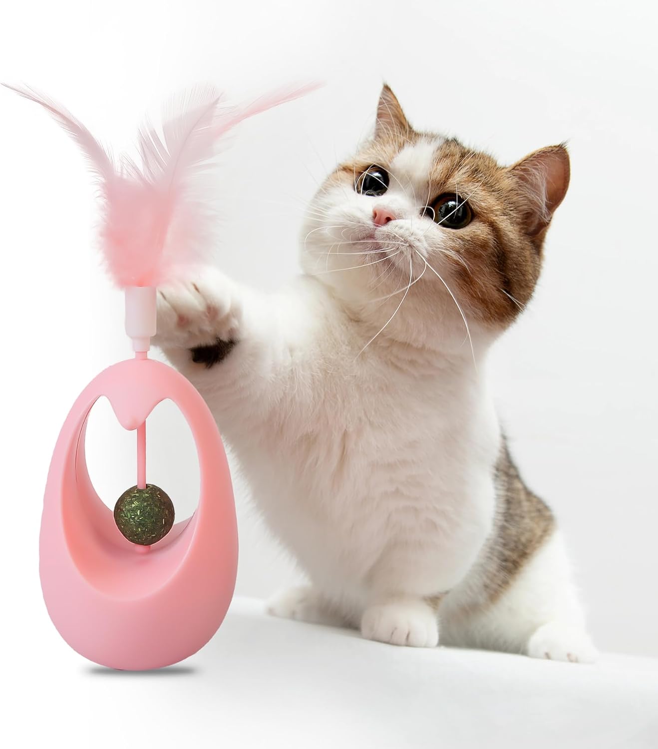 Catnip Tumbler Feather Cat Toy