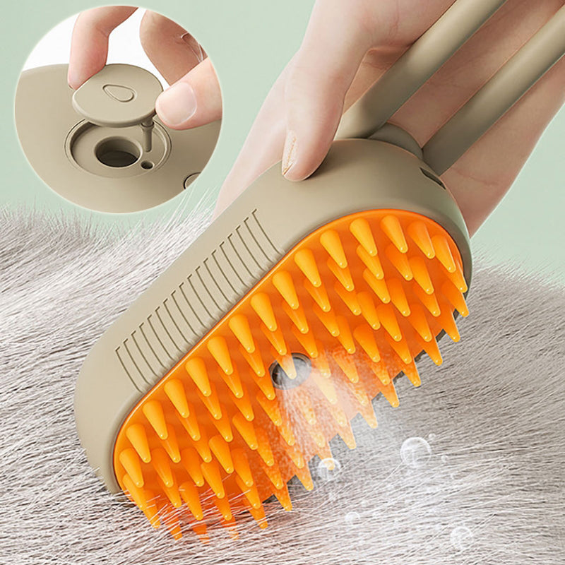 3-in-1 Steam Grooming Brush for Cats & Dogs