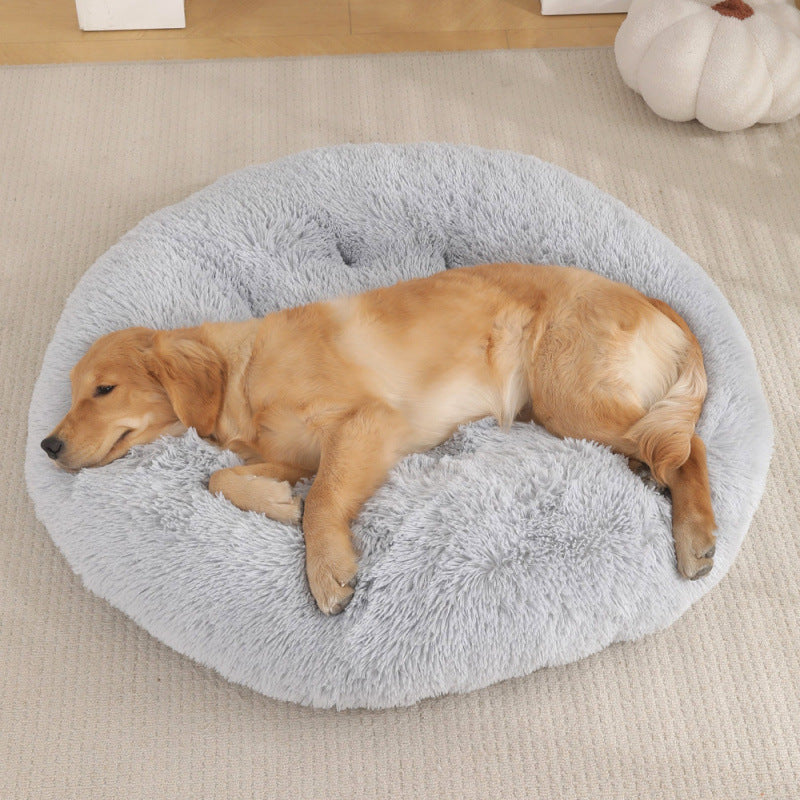 Plush Round Pet Sleeping Mat – Extra Large 120cm | Premium Comfort Bed