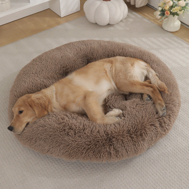 Plush Round Pet Sleeping Mat – Extra Large 120cm | Premium Comfort Bed