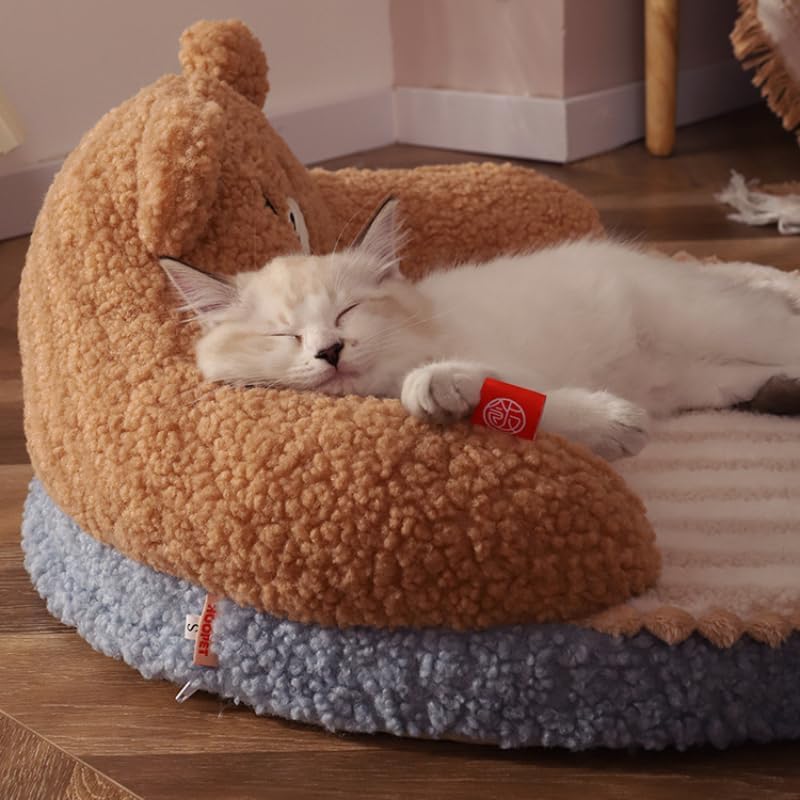 Cozy Bear Hug Cat Bed